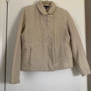 Banana Republic winter white boiled wool jacket, size Medium